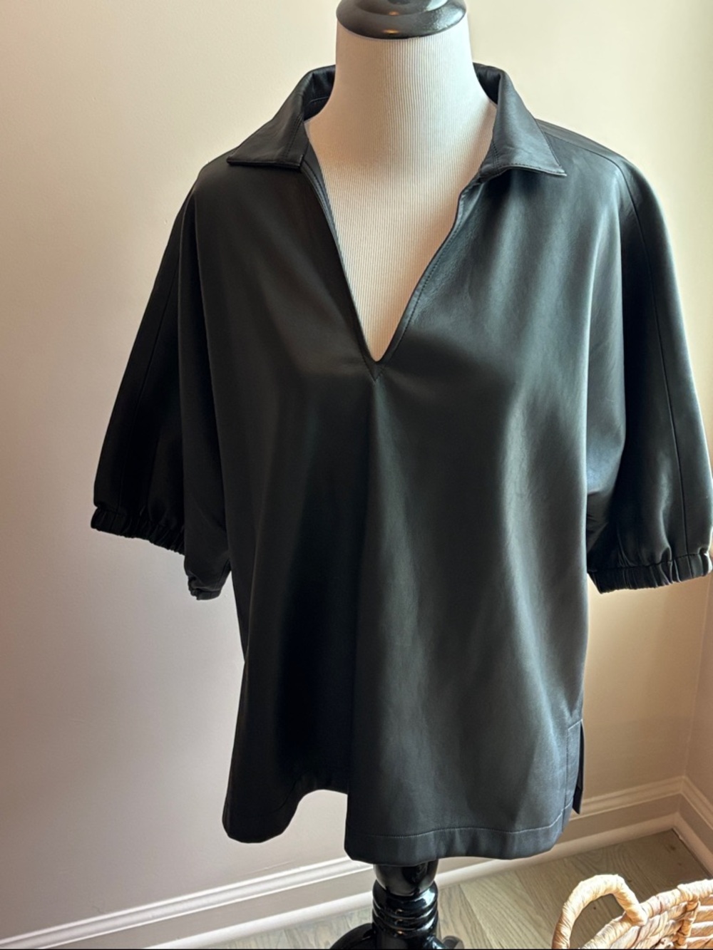 EMILY MCCARTHY POPPY TOP Black Size Small MSRP $198 - Picture 4 of 9